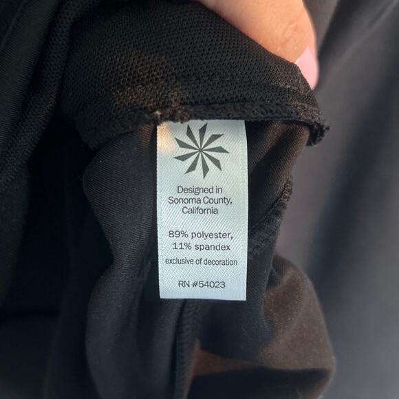 Athleta Long Sleeve Mock Neck Pullover, Black, Women's Size Small - Picture 4 of 5